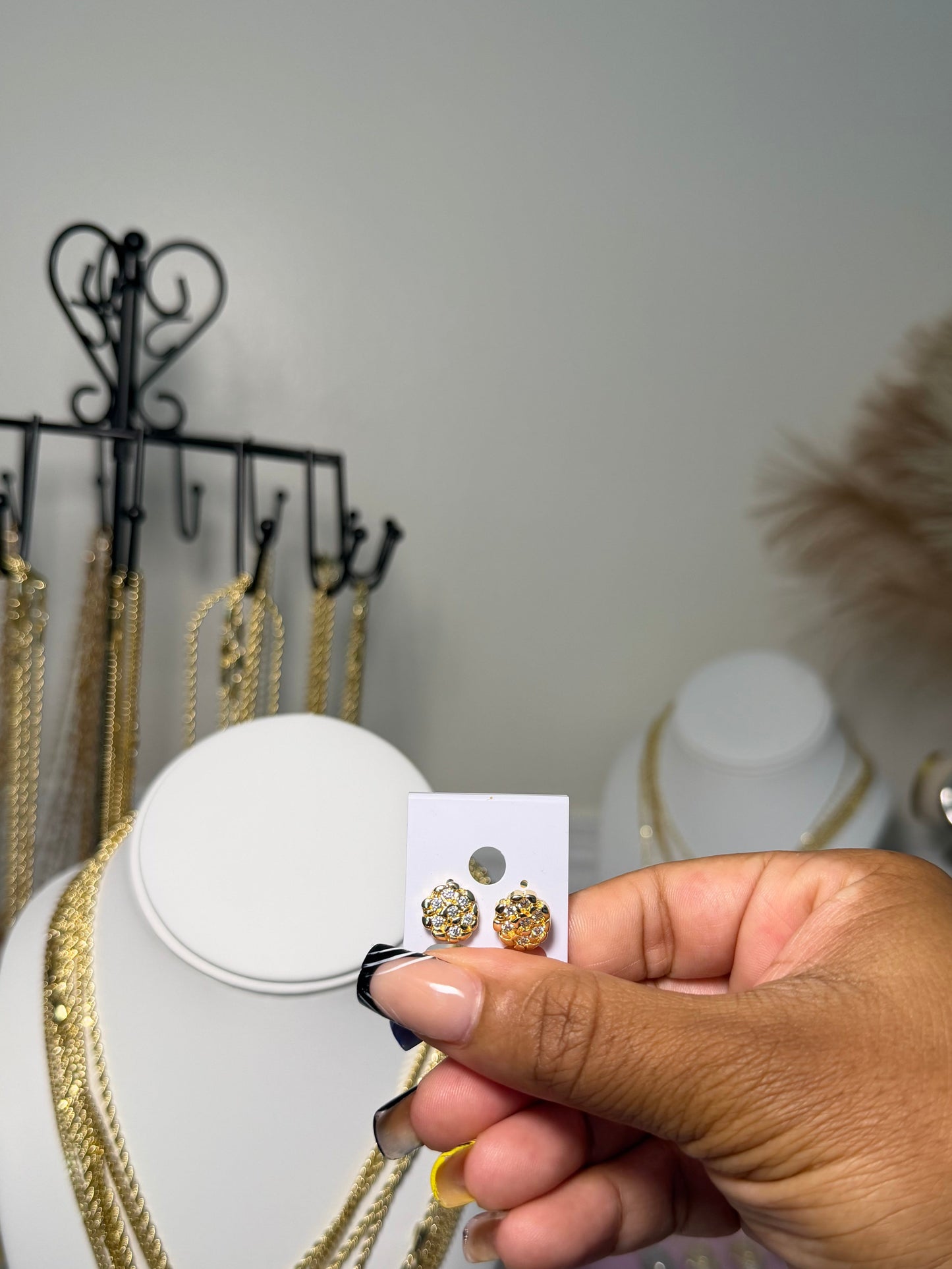 Circle Nugget Earrings