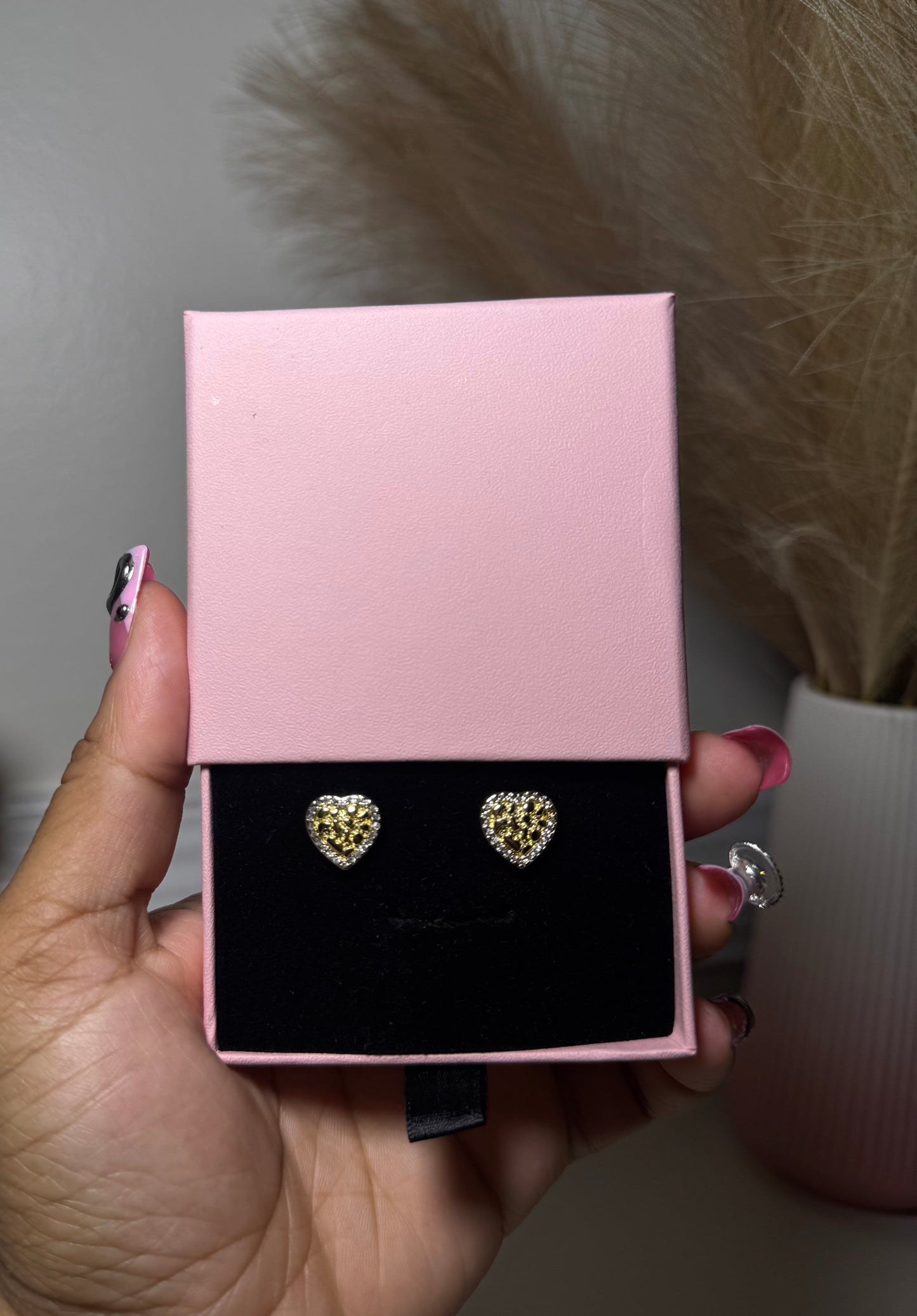 Gold Diamond Hearts
