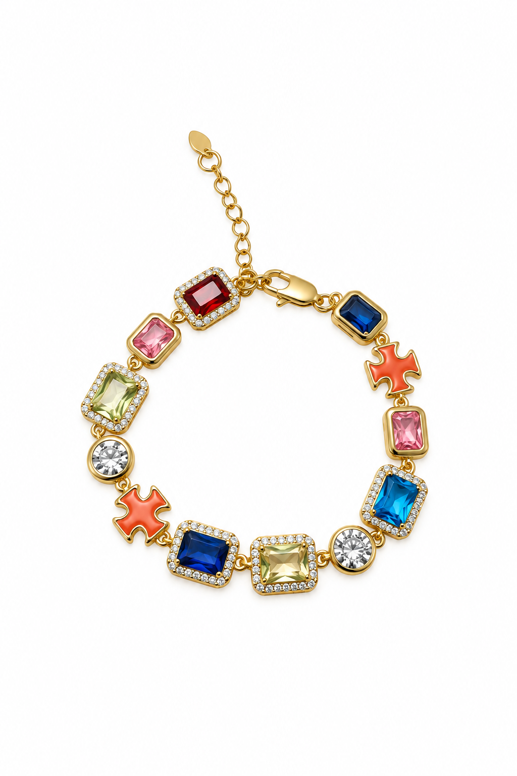 MULTICOLORED GEMSTONE BRACELET