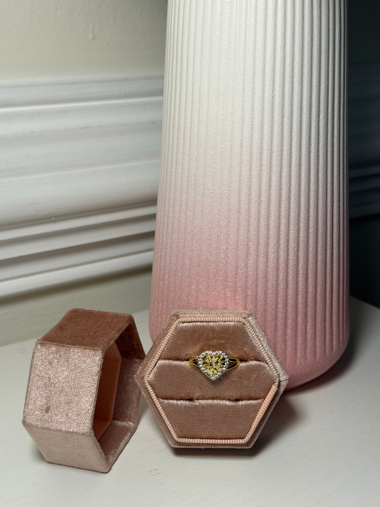 Diamond Heart Nugget Ring