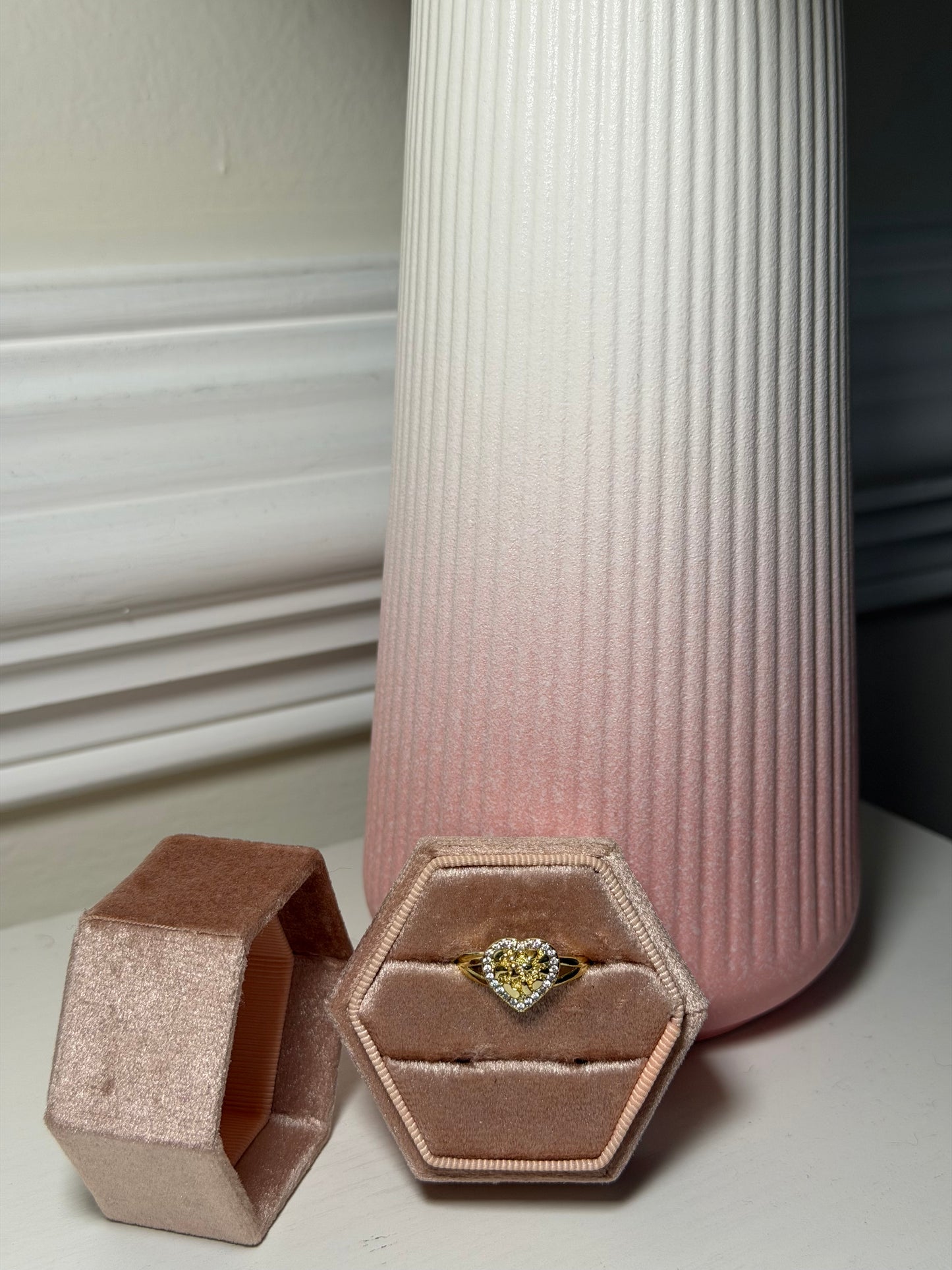 Diamond Heart Nugget Ring
