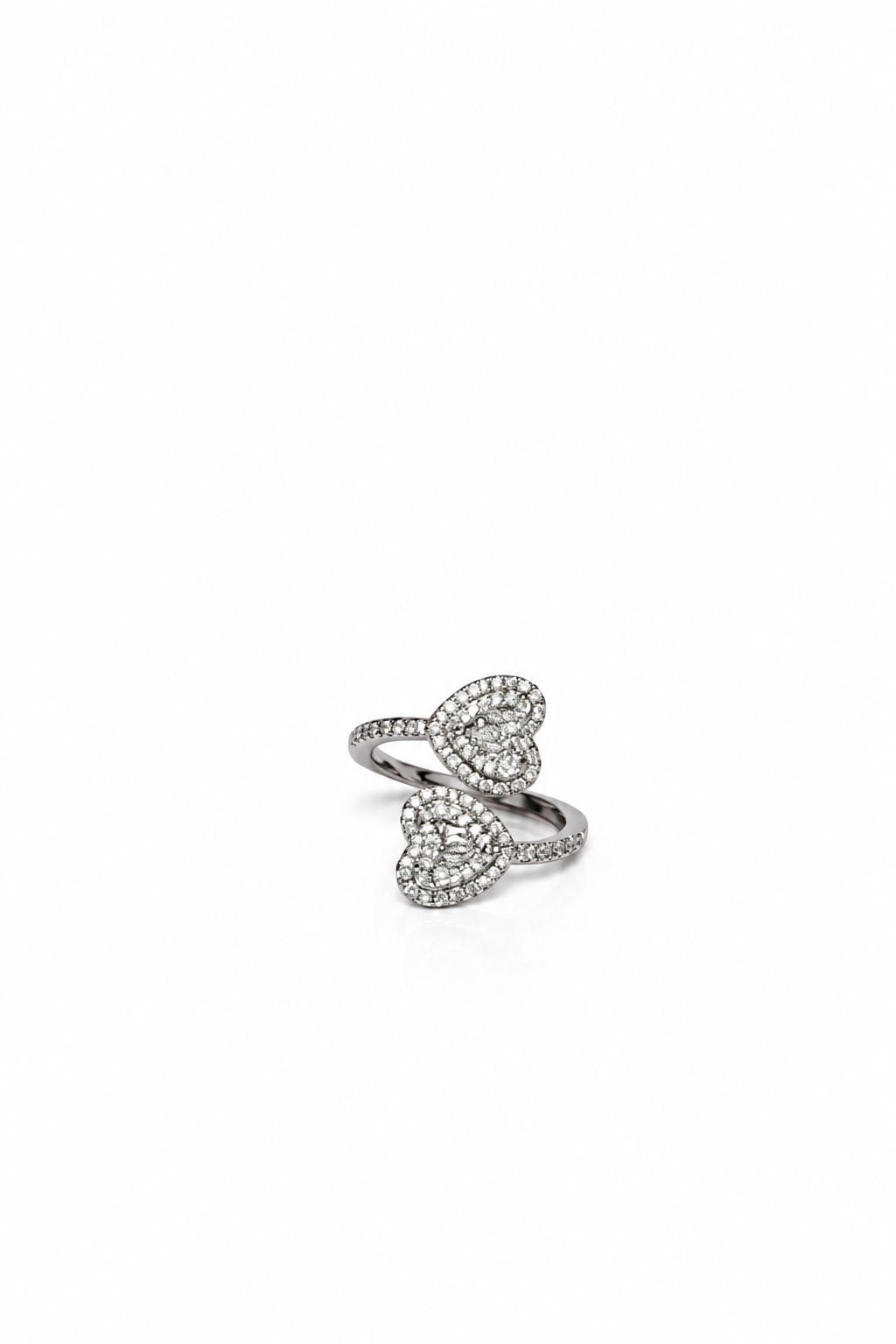Adjustable Double Hearts Ring