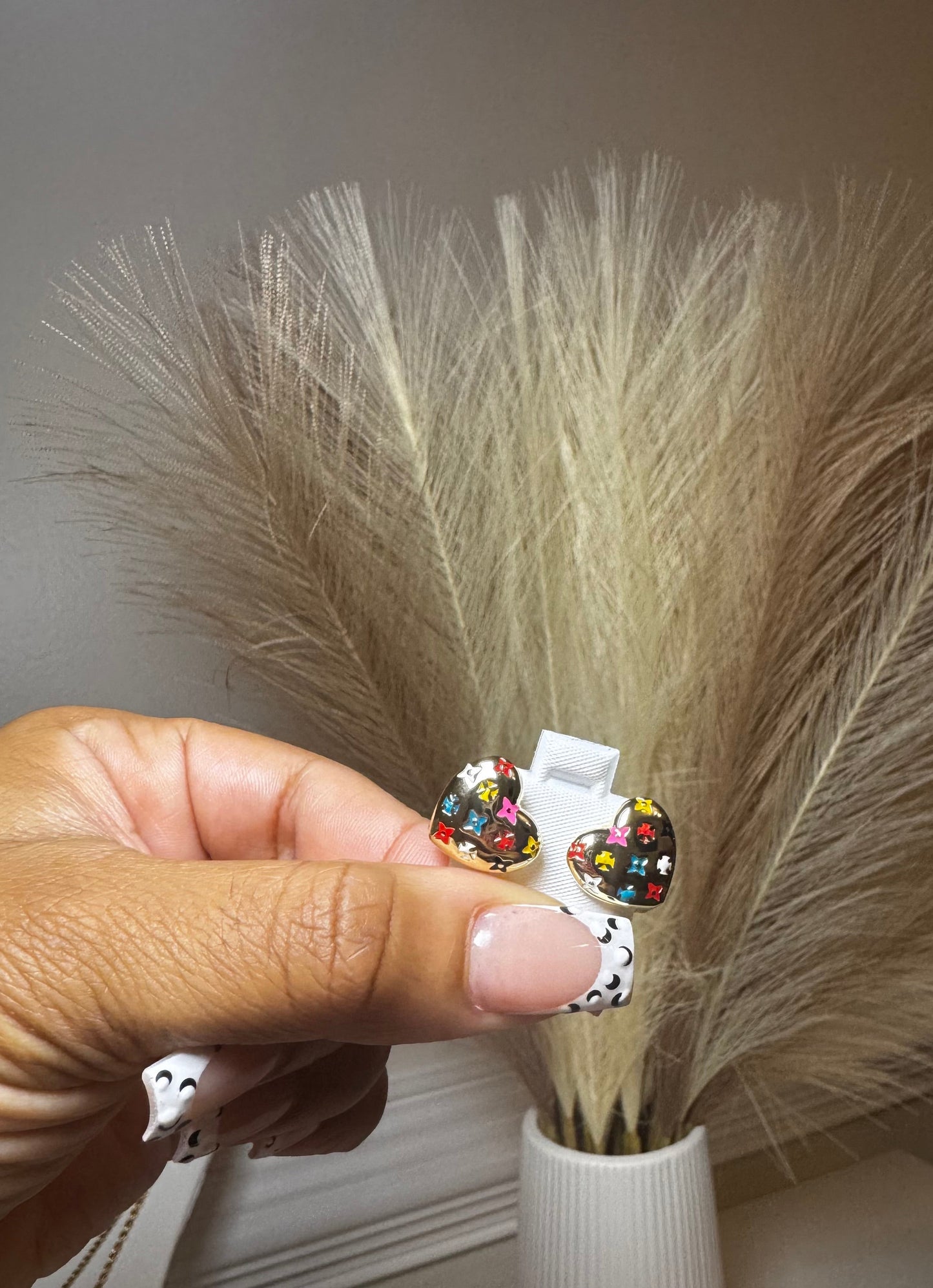 Colorful Heart Studs
