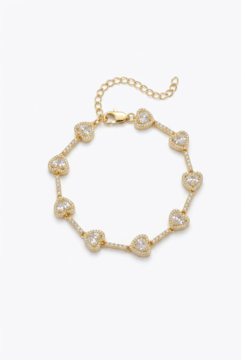HEART TENNIS BRACELET