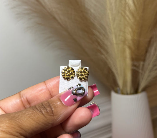 Circle Nugget Earrings